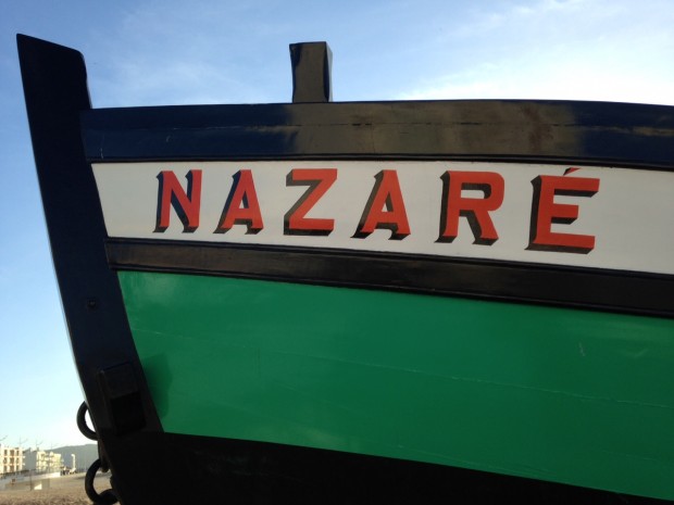 Boot op strand Nazaré